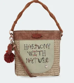 Best Anekke Bolso Hombro Rafia Naturaleza