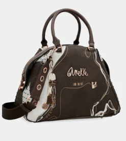 Clearance Anekke Bolso Marron 2 Asas Y Bandolera Nature Shodo