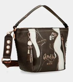 Fashion Anekke Bolso Mediano Marron Nature Shodo