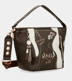 Fashion Anekke Bolso Mediano Marron Nature Shodo