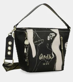 Hot Anekke Bolso Mediano Negro Nature Shodo