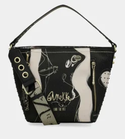 Hot Anekke Bolso Mediano Negro Nature Shodo
