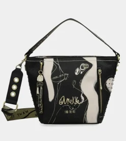 Hot Anekke Bolso Mediano Negro Nature Shodo