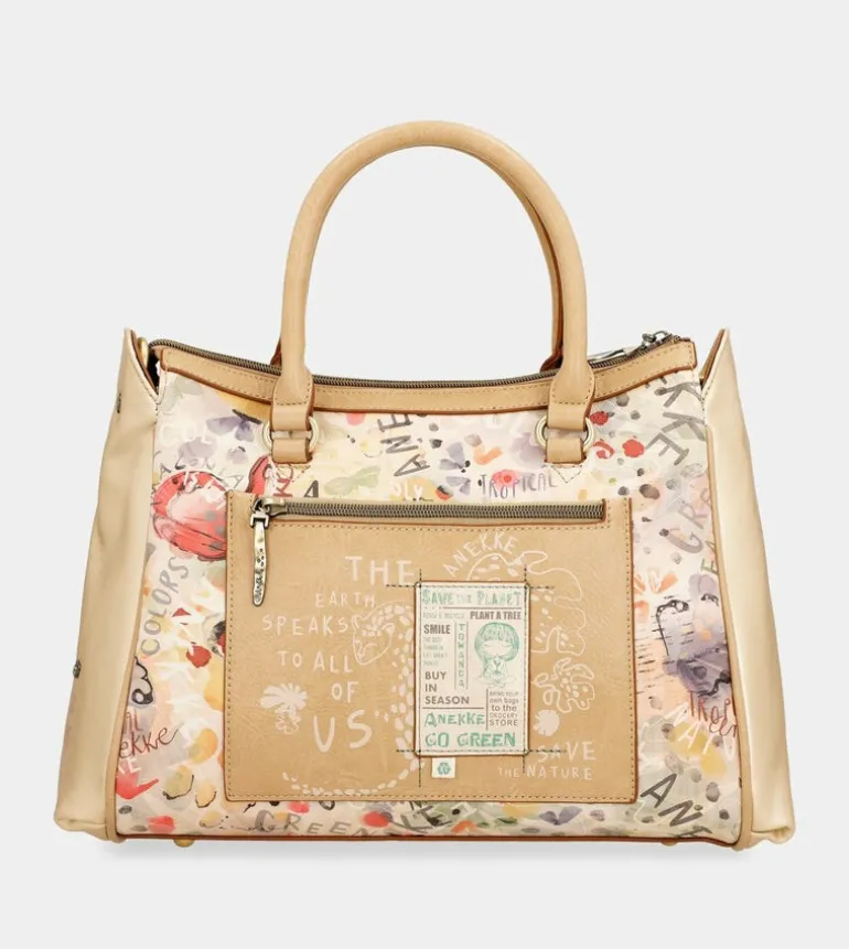 Best Sale Anekke Bolso Tipo Doctor Dorado Nature Pachamama