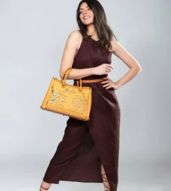 Cheap Anekke Bolso Tipo Doctor Ocre Nature Pachamama
