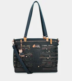 New Anekke Bolso Tote Grande Azul Marino Nature Pachamama