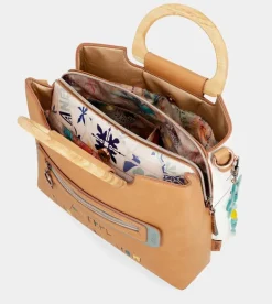 Online Anekke Bolso Triple Compartimento Con Asa De Madera Sunrise