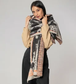 New Anekke Bufanda Blanco Y Negro Contemporary