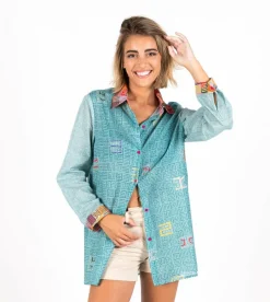 Hot Anekke Camisa Azul