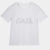 Flash Sale Anekke Camiseta Blanca Purpurina