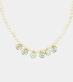 Store Anekke Collar De Perlas Con Chapitas Doradas Calm