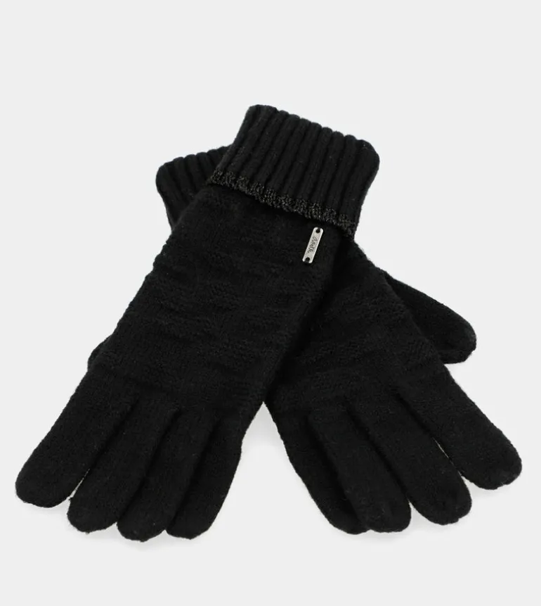 Outlet Anekke Guantes De Punto Negro