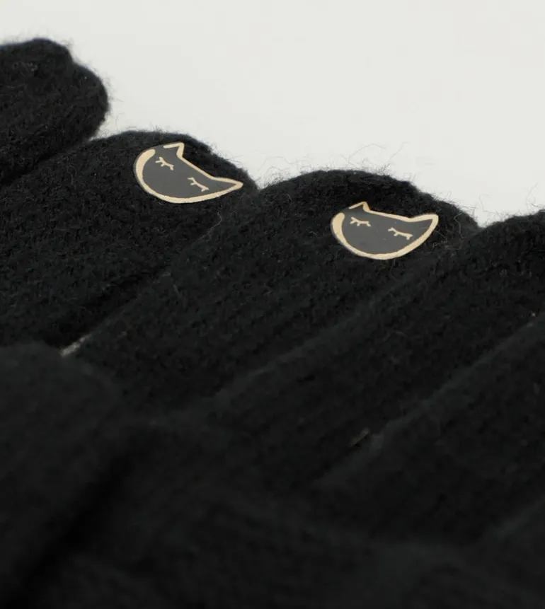 Outlet Anekke Guantes De Punto Negro