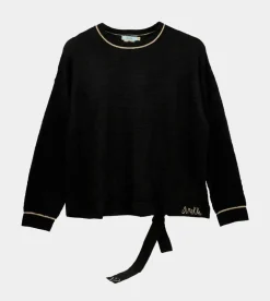 Best Anekke Jersey Negro Cuello Redondo Shoen