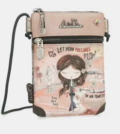 Best Sale Anekke Mini Bandolera Peace & Love Rosa