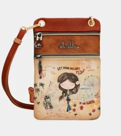 Cheap Anekke Mini Bandolera Peace & Love Camel
