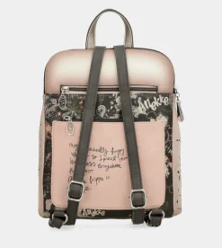Flash Sale Anekke Mochila 2 Compartimentos Peace & Love Rosa
