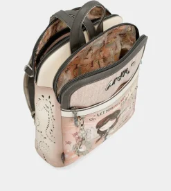 Flash Sale Anekke Mochila 2 Compartimentos Peace & Love Rosa