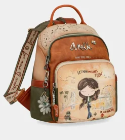 Shop Anekke Mochila Antirrobo Camel Peace & Love