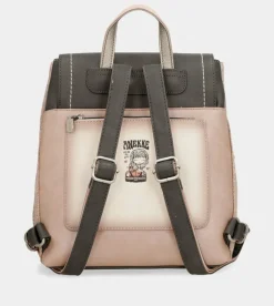Sale Anekke Mochila Con Solapa Peace & Love Rosa