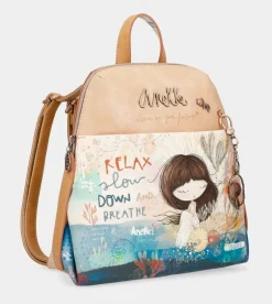 Hot Anekke Mochila De Paseo Con Bolsillo Oculto Mediterranean
