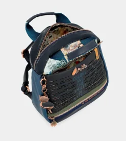Clearance Anekke Mochila Mediana Azul Marino Nature Pachamama