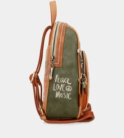 Best Anekke Mochila Mediana Peace & Love Camel