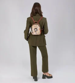 Sale Anekke Mochila Pequena Peace & Love Camel
