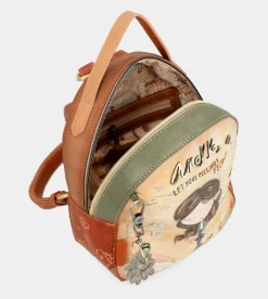 Sale Anekke Mochila Pequena Peace & Love Camel