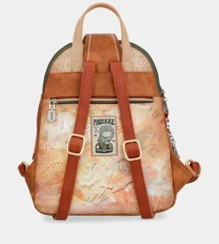 Store Anekke Mochila Triple Compartimento Peace & Love Camel