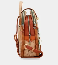 Store Anekke Mochila Triple Compartimento Peace & Love Camel