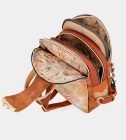 Store Anekke Mochila Triple Compartimento Peace & Love Camel