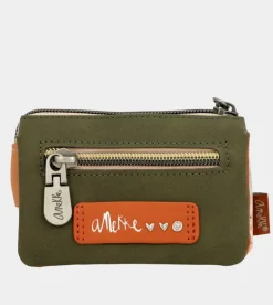 Hot Anekke Monedero 3 Compartimentos Peace & Love Camel