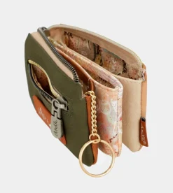 Hot Anekke Monedero 3 Compartimentos Peace & Love Camel