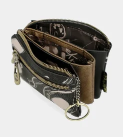 Cheap Anekke Monedero 3 Compartimentos Negro Nature Shodo