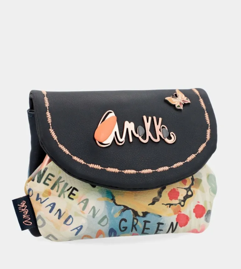 Clearance Anekke Monedero De Solapa Azul Marino Nature Pachamama