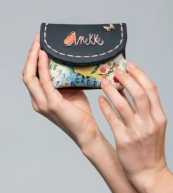 Clearance Anekke Monedero De Solapa Azul Marino Nature Pachamama