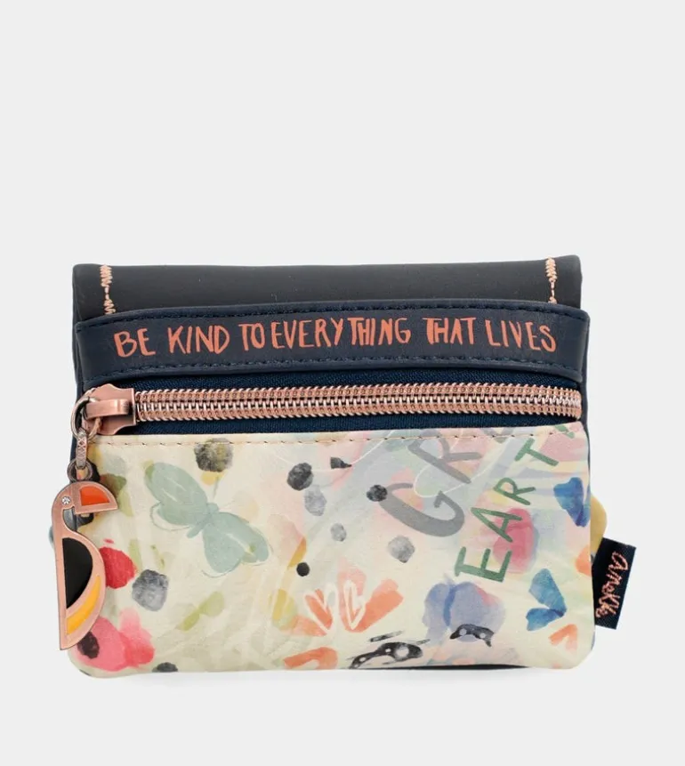 Clearance Anekke Monedero De Solapa Azul Marino Nature Pachamama