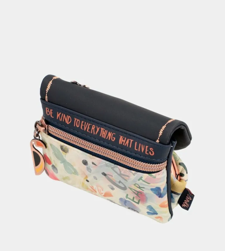 Clearance Anekke Monedero De Solapa Azul Marino Nature Pachamama