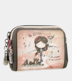 Best Sale Anekke Monedero Pequeno Peace & Love Rosa