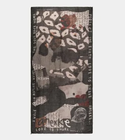 New Anekke Panuelo Negro Estampado Amazonia