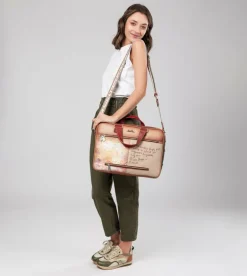 Outlet Anekke Portadocumentos Peace & Love Camel