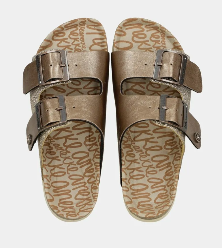 Hot Anekke Sandalias Bio De Mujer Bronce