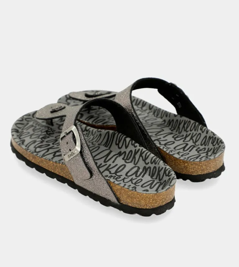 New Anekke Sandalias Bio De Mujer Plata