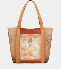 Discount Anekke Shopping Peace & Love Camel