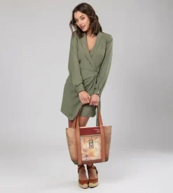 Discount Anekke Shopping Peace & Love Camel