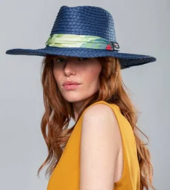 Online Anekke Sombrero Rafia Azul Marino
