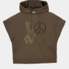 Cheap Anekke Sudadera Verde Sin Mangas Peace & Love