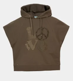 Cheap Anekke Sudadera Verde Sin Mangas Peace & Love