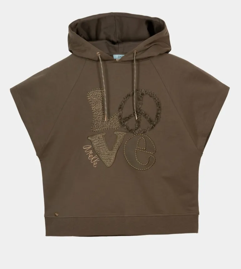 Cheap Anekke Sudadera Verde Sin Mangas Peace & Love